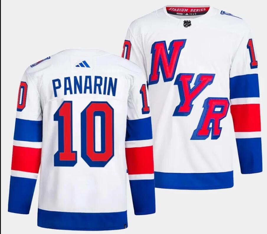 Men New York Rangers #10 Panarin white 2024 Hockey Stadium Series White Jersey->youth mlb jersey->Youth Jersey